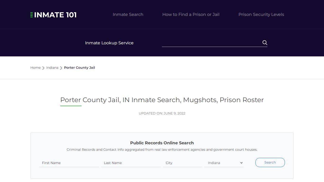 Porter County Jail, IN Inmate Search, Mugshots, Prison ...