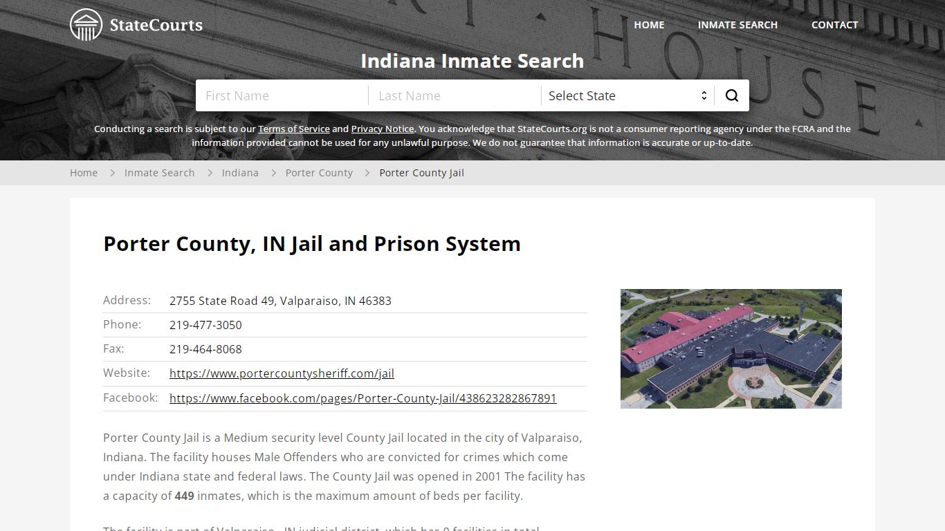 Porter County Jail Inmate Records Search, Indiana ...